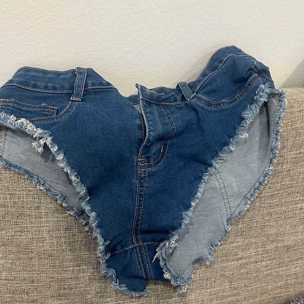Frayed Denim Shorts